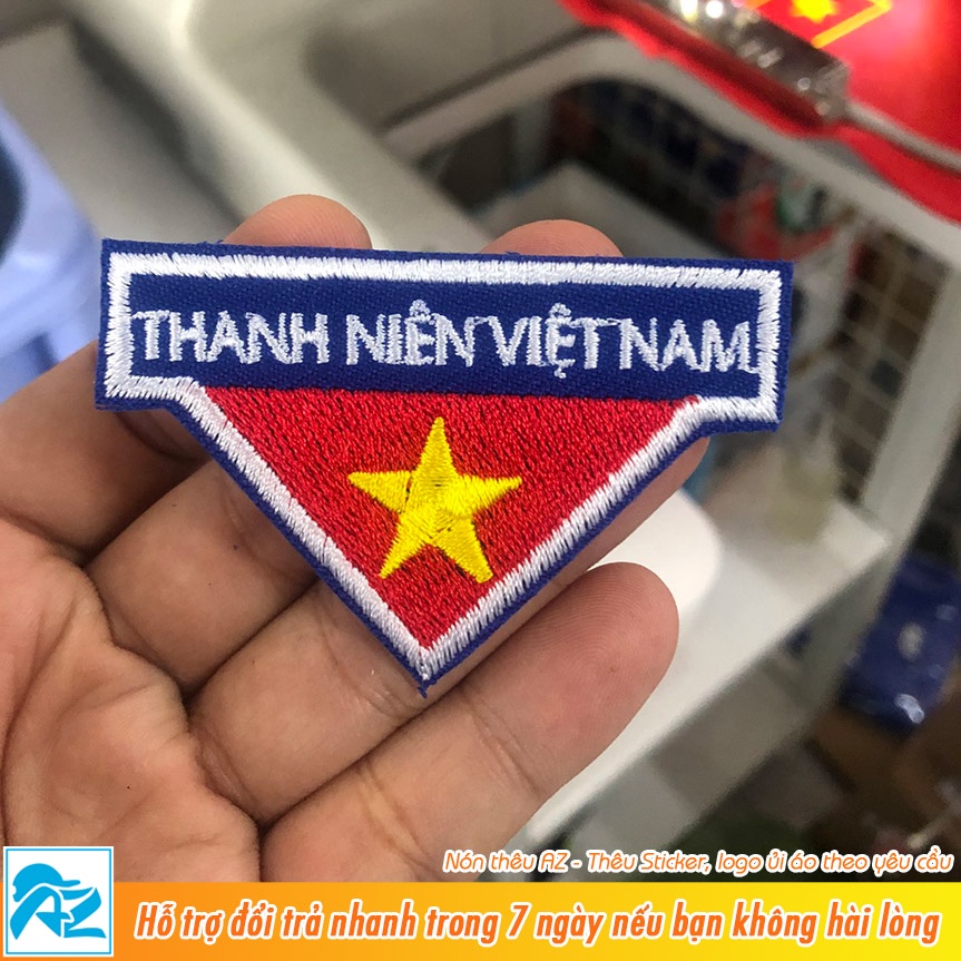 Logo thêu đoàn thanh niên Việt Nam ủi áo thun, áo sơ mi  S196