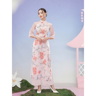 Áo dài tiểu trà 1ad025ho lep'