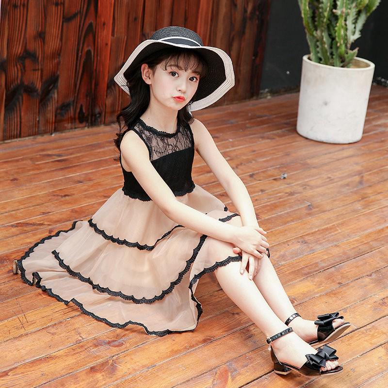 Đầm ren sát nách , kiểu dáng công chúa cho bé gái