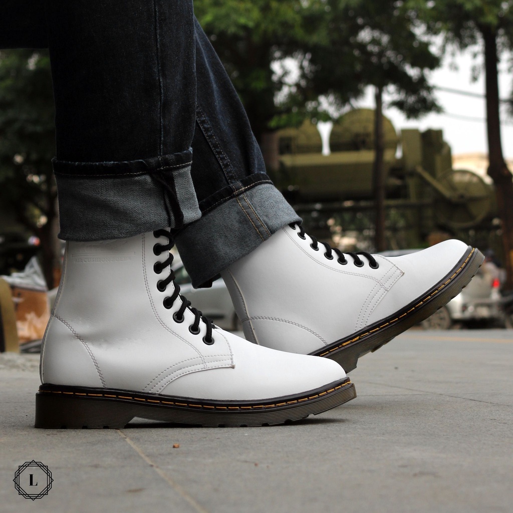 Giày Boots Dr.1460 Trắng đủ size nam nữ | BigBuy360 - bigbuy360.vn