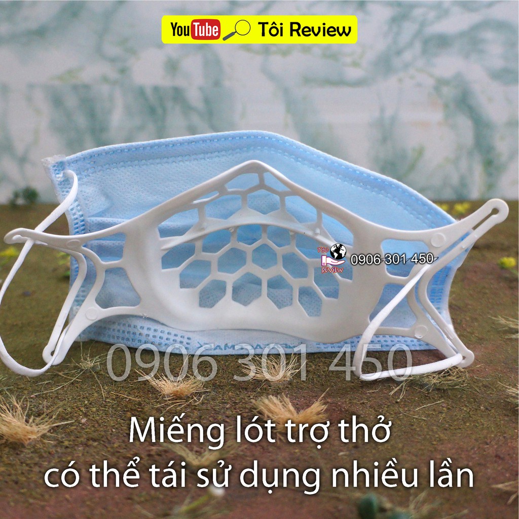 Đánh giá Miếng lót trợ thở cho khẩu trang, Giúp bạn đeo khẩu trang dễ dàng hơn, có thể tái sử dụng nhiều lần