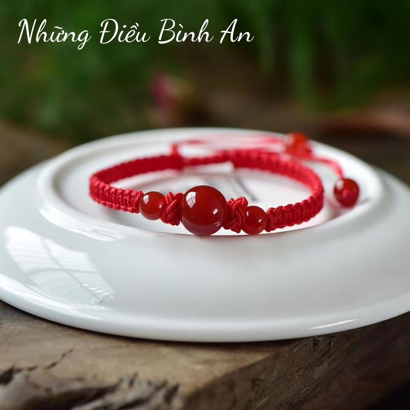 Vòng tay mã não tự nhiên phong thủy mang lại bình an, may mắn 💕FREESHIP 50k💕 - Những Điều Bình An