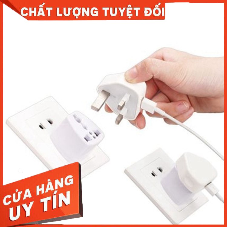 Giắc ổ cắm chuyển đổi đầu 3 chân sang 2 chân nguồn 220V thông thường