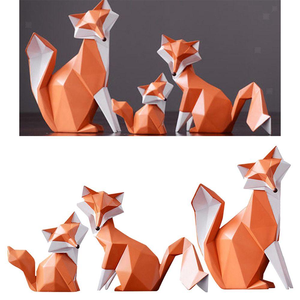 Tượng Trang Trí Hình Con Cáo Bằng Nhựa Resin Phong Cách Đơn Giản