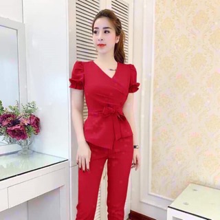 SET ĐỒ BỘ TAY PHỒNG CỘT EO