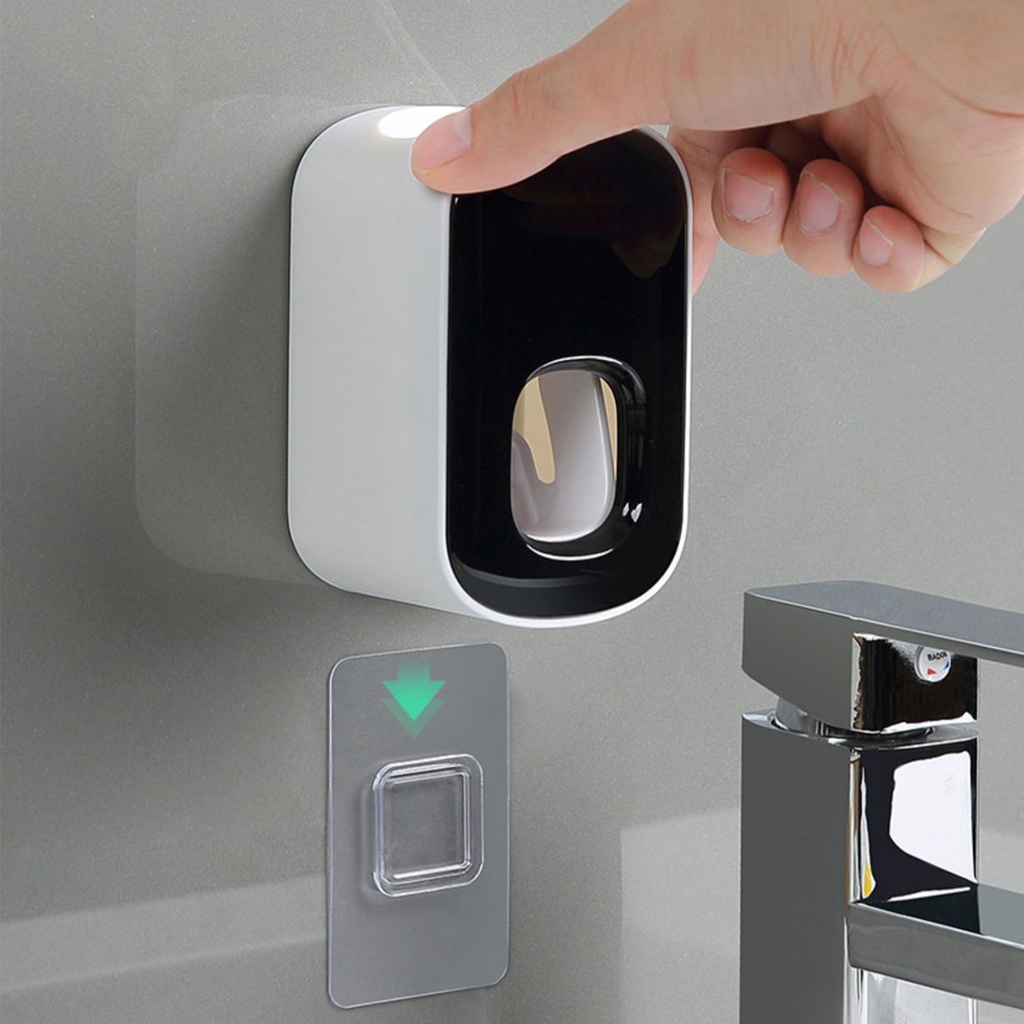 Giá đựng tuýp kem đánh răng hỗ trợ bóp kem tự động gắn tường tiện dụng cho nhà tắm