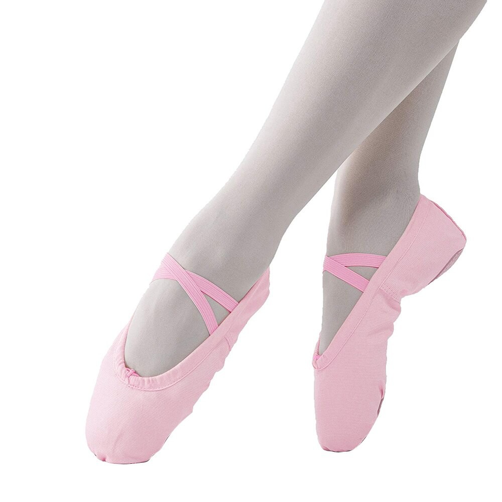 Giày múa ba-lê chống trượt bằng vải canvas coton cho bé gái size 26