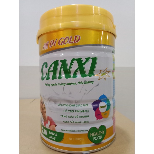 SỮA CANXI ALL IN GOLD NGĂN NGỪA LOÃNG XƯƠNG VÀ TIỂU ĐƯỜNG LON 900G