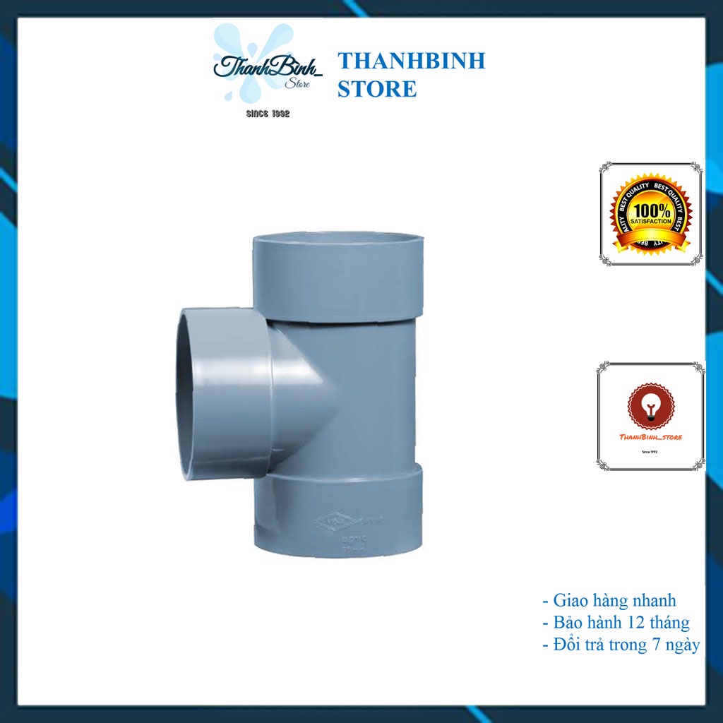 TÊ 75/ BA CHẠC 90° PHI 75 -PVC NHỰA GIÁ TỐT