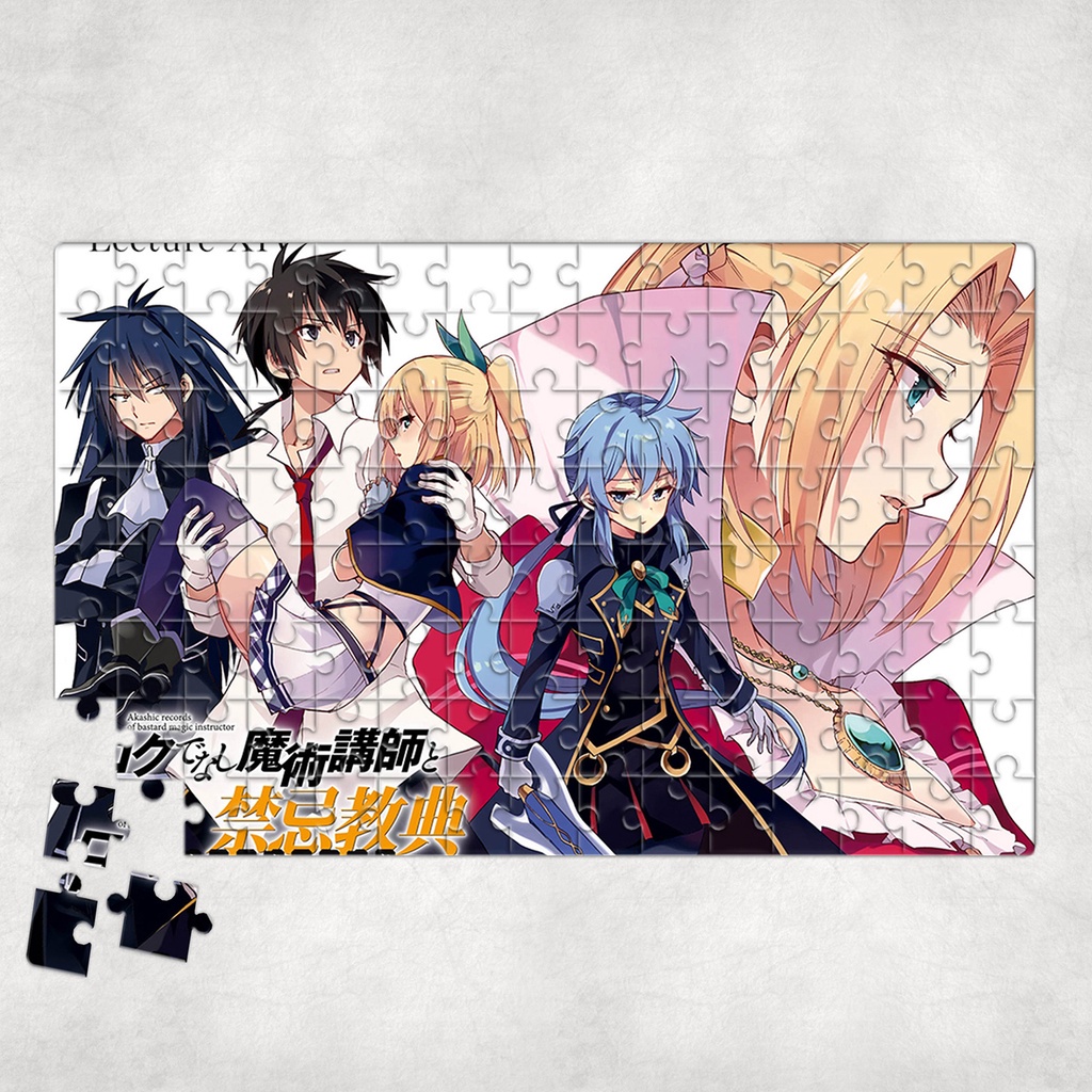 Tranh ghép hình A4, A5 Anime, xếp hình ROKUDENASHI MAJUTSU KOUSHI TO AKASHIC RECORDS - Mẫu 1