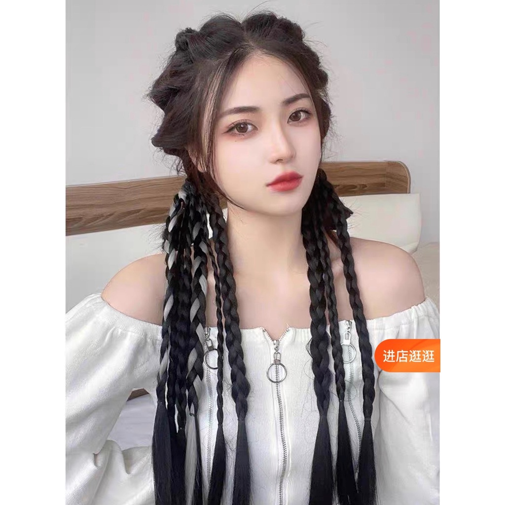Tóc Giả Buộc Dây Thắt Đuôi Ngựa 2 Màu  3 in1 Phong Cách Hàn Quốc Thời Trang Cho Nữ Giá 1 Bên