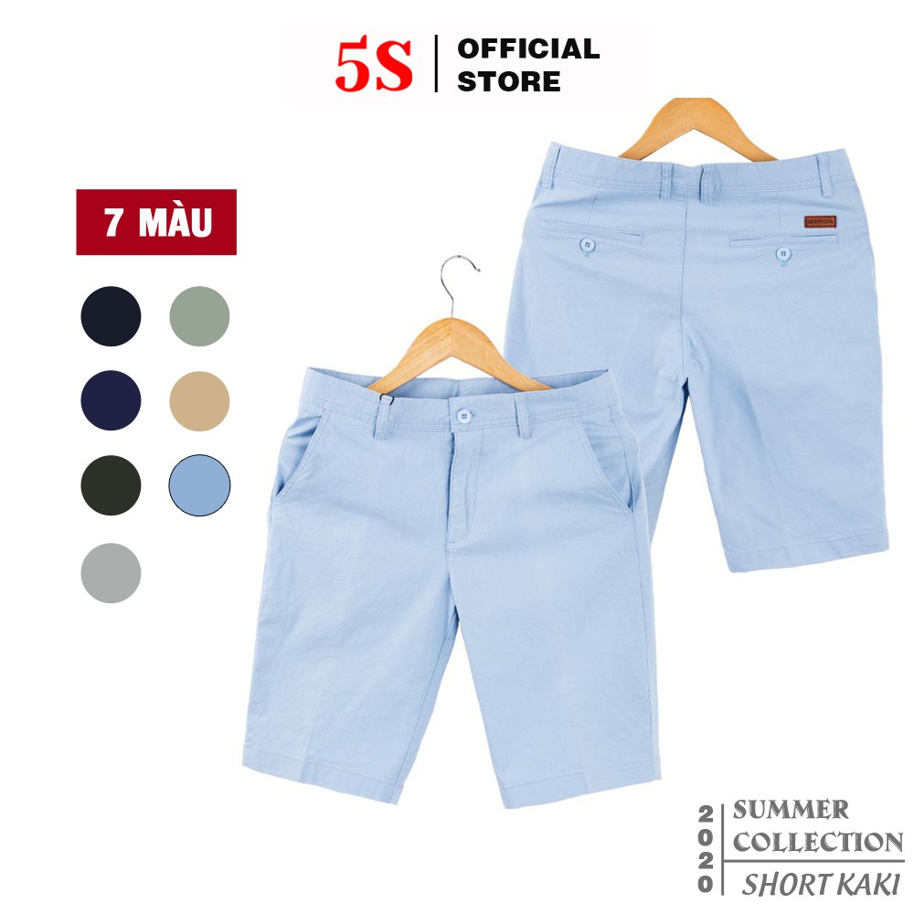 Quần Short KaKi Nam 5S (7 màu), Kaki Giấy, Thấm Hút Mồ Hôi, Co Giãn Tốt.
