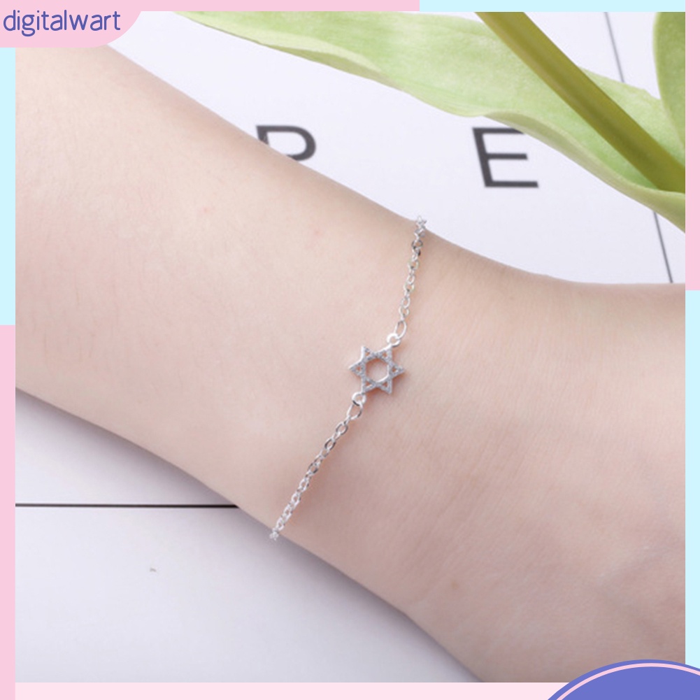 Lắc tay hình ngôi sao 6 cánh xinh xắn cho nữ