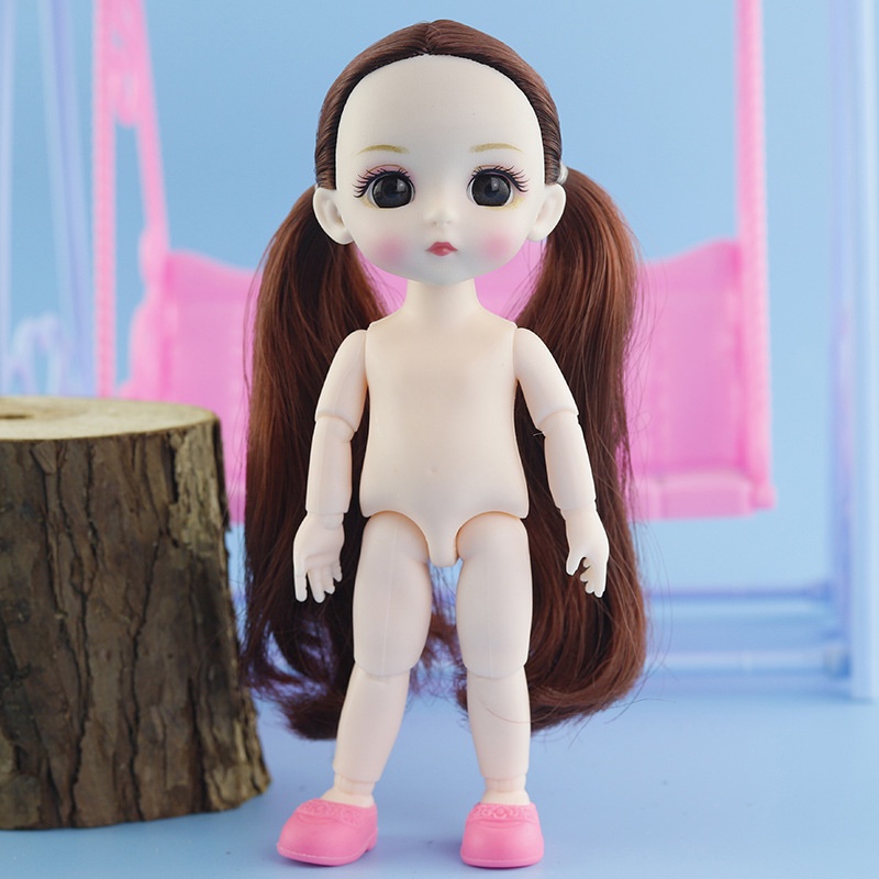 Búp Bê BJD 16cm 13 Khớp Nối Chân Thật Xinh Xắn