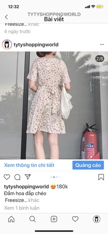 Đầm hoa đắp chéo