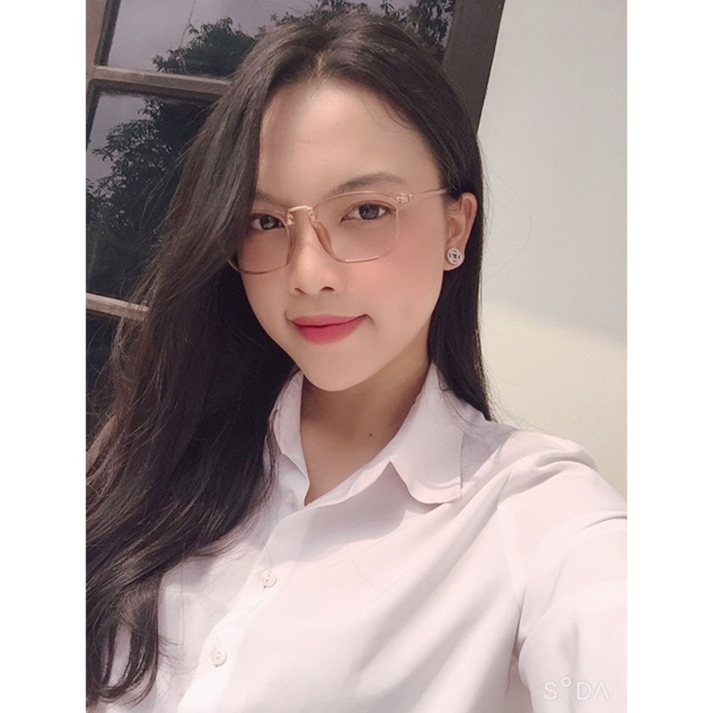 Gọng kính cận vuông nam nữ chất liệu nhựa dẻo phụ kiện thời trang Lilyeyewear 210 | BigBuy360 - bigbuy360.vn