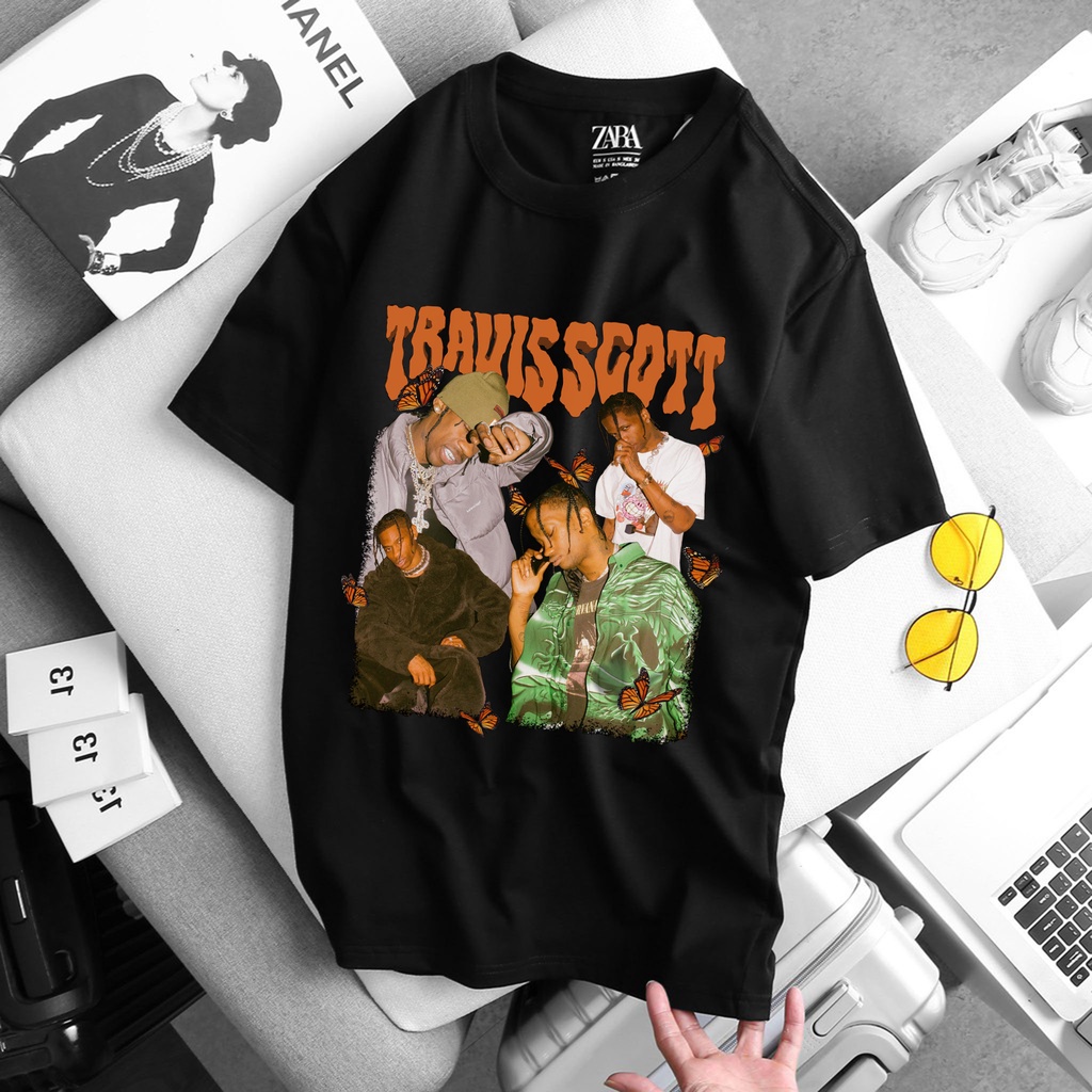 Áo thun nam nữ DECAO Travis Scott form Oversize 100% cotton 4 chiều