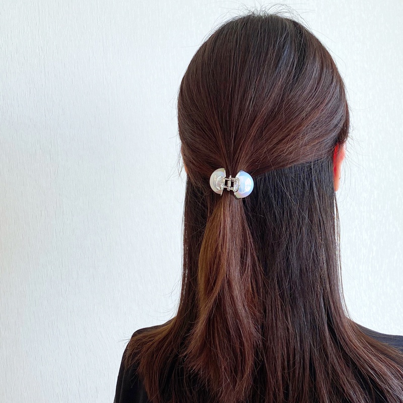 Kẹp Tóc Tròn Đính Ngọc Trai Giả Phong Cách Hàn Quốc