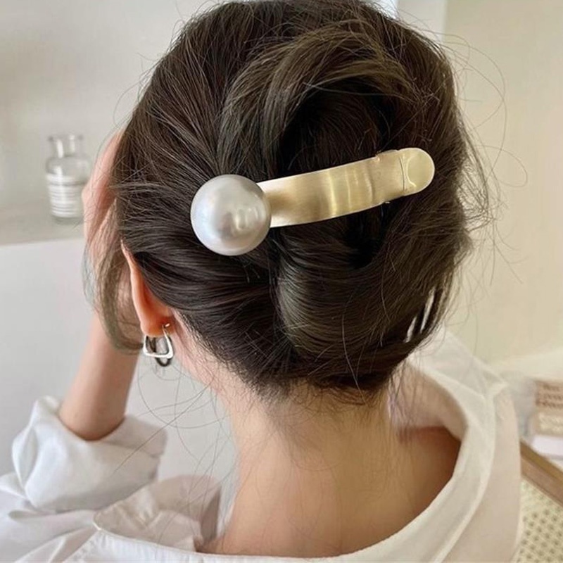 Kẹp Tóc Càng Cua Đính Ngọc Trai Giả Cho Nữ