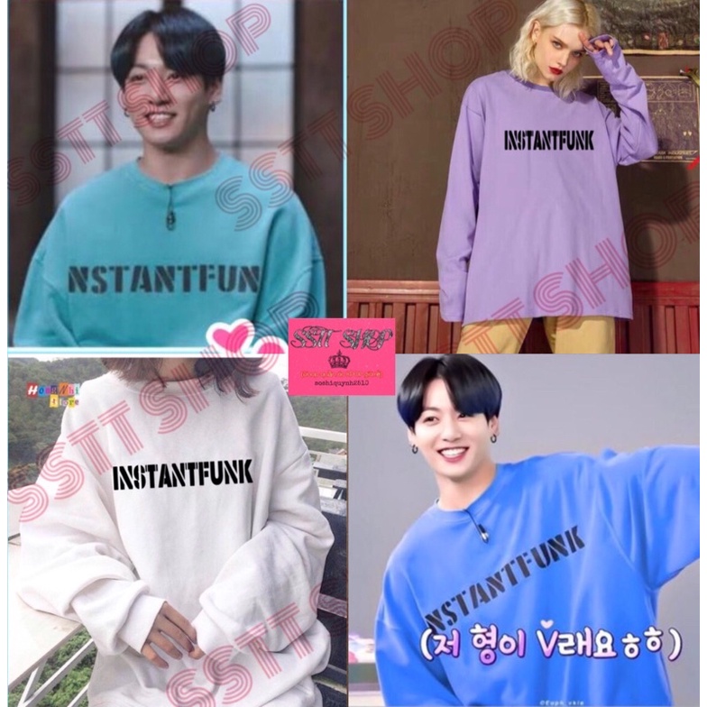 (Tặng ảnh BTS) Áo BTS JK INSTAN in chữ thời trang