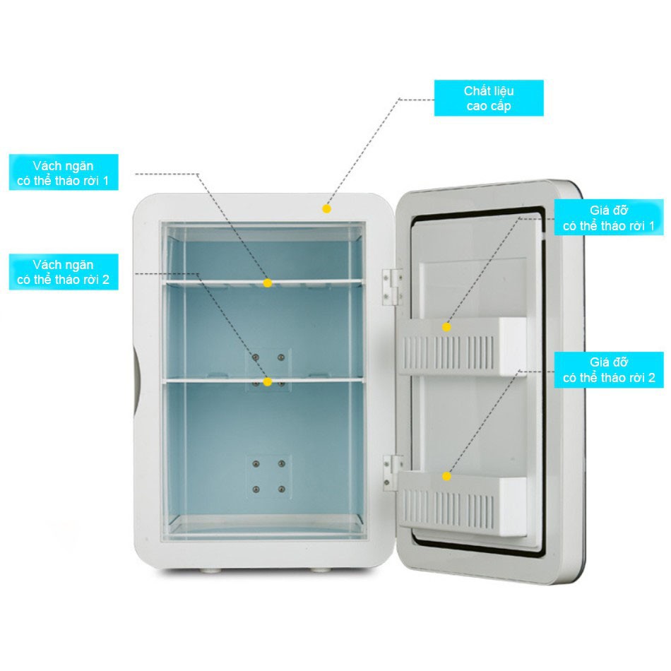 [Sẵn hàng] Tủ lạnh mini Hyundai 20L điều chỉnh nhiệt độ nóng lạnh bằng màn hình LCD