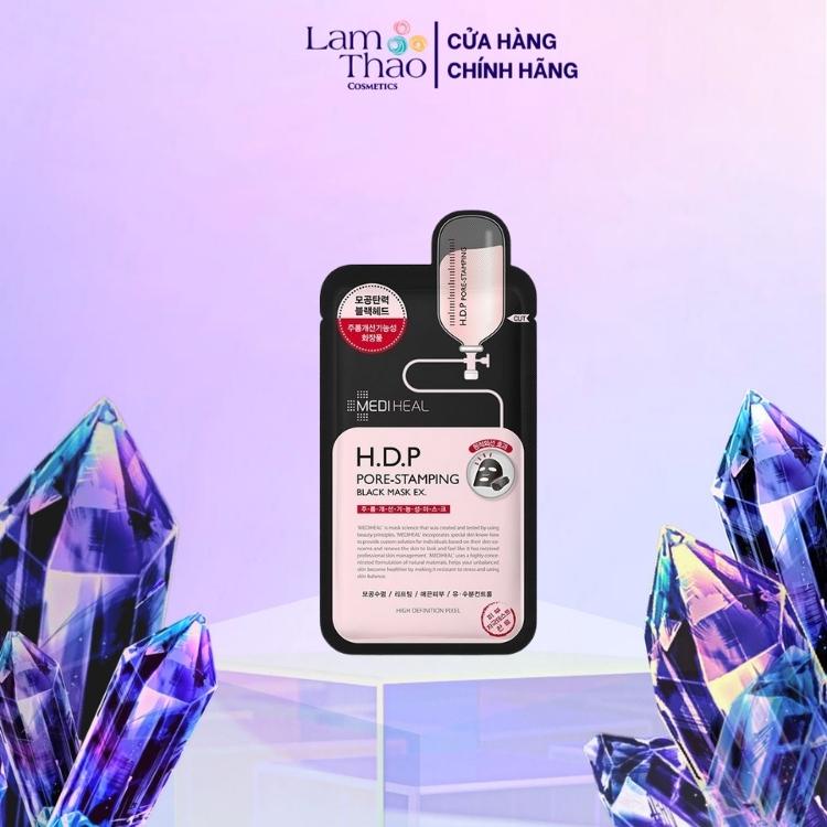 Mặt Nạ Than Hoạt Tính Loại Bỏ Bã Nhờn Và Làm Mịn Da Mediheal H.D.P Pore Stamping Black Mask Ex ( 1 Miếng )
