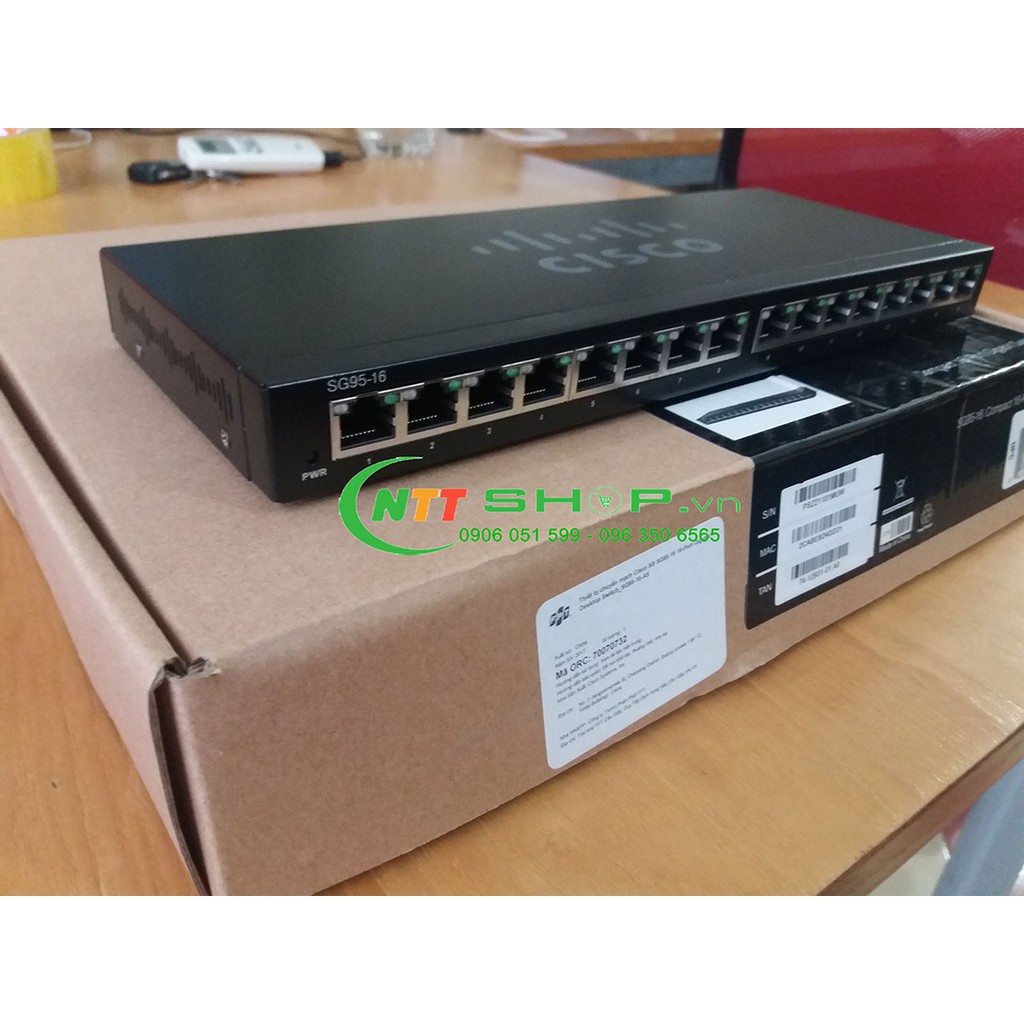 SG95-16  Thiết bị mạng Cisco SMB 95 Series Unmanaged 16 Ports 10/100/1000 Mbps