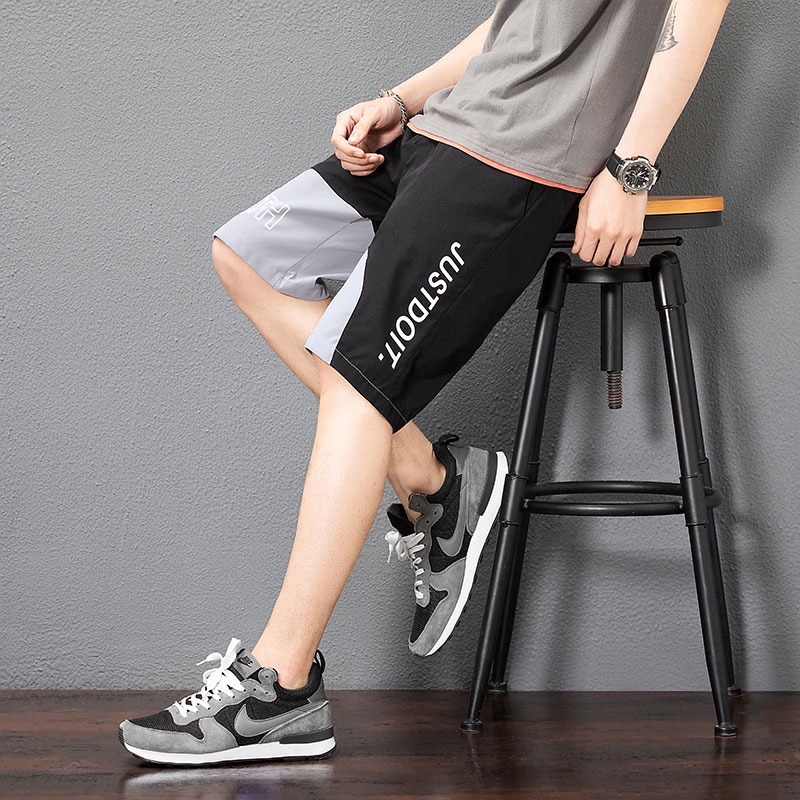 Quần short thể thao ống rộng màu sắc thời trang đi biển cho nam