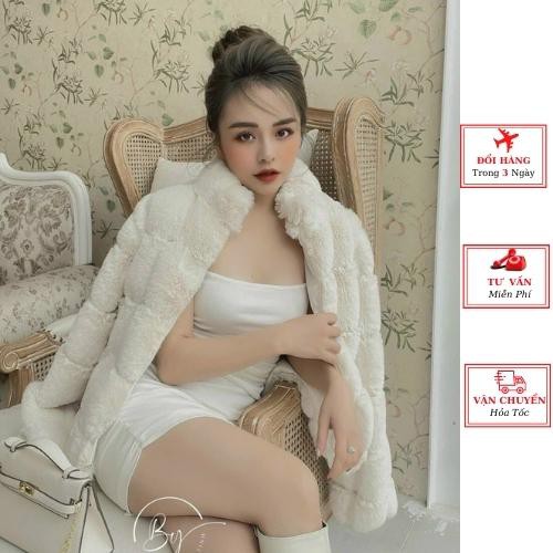 Áo khoác lông nữ thu đông cao cấp ulzzang Hàn Quốc phong cách sang trọng