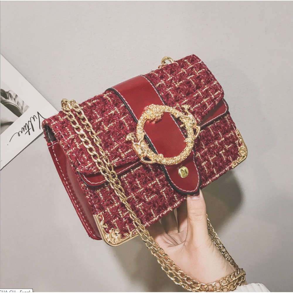 Túi xách tay nữ,túi đeo chéo nữ dạ nẹp viền BH 288 | BigBuy360 - bigbuy360.vn