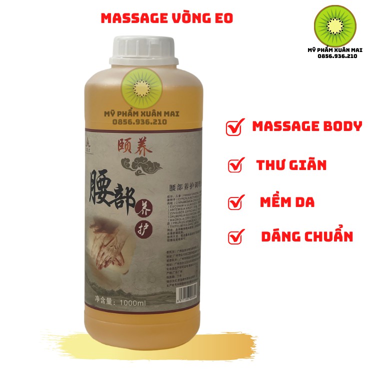 Tinh Dầu Gừng Nóng Massage AlFuYan Vòng eo Vai Gáy 1000ML