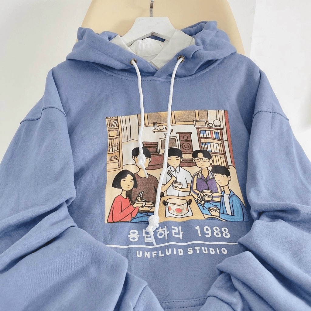 Áo hoodies sweater form to y hình pc hàn quốc tôn dáng cho các bạn trẻ KME