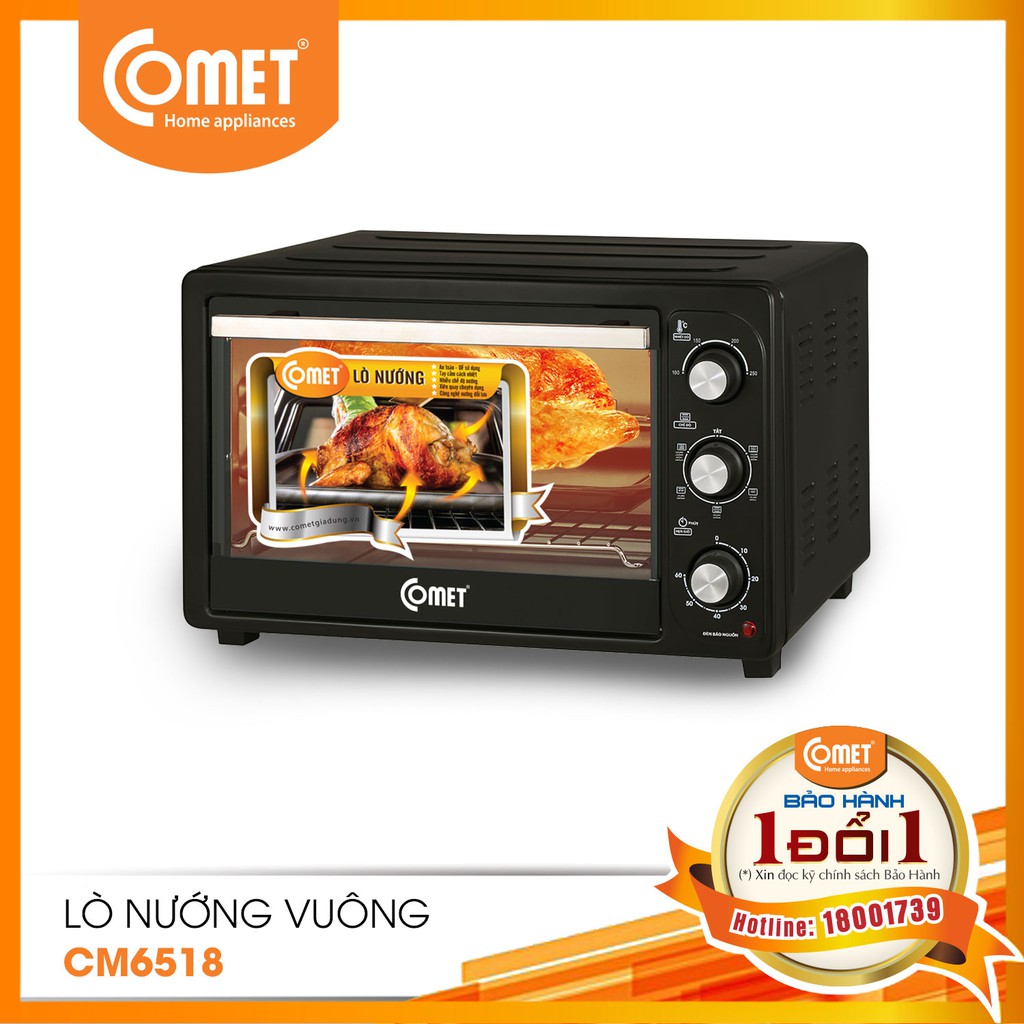 [Mã ELHADEV giảm 4% đơn 300K] Lò nướng điện đa năng 28L Comet CM6518