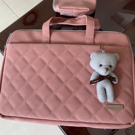 [Freeship] Túi xách chống sốc thời trang cho Laptop, Macbook tặng kèm túi đựng phụ kiện và gấu bông treo | BigBuy360 - bigbuy360.vn