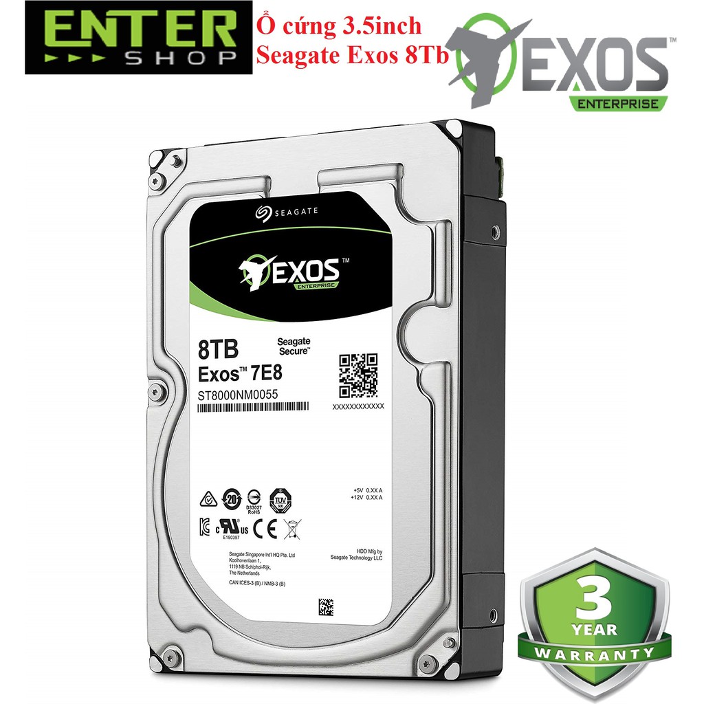 [Mã ELCLMAY giảm 7% đơn 500K] Ổ cứng HDD 3.5inch Seagate Exos 8Tb Sata 3 7200 dòng 256Mb cache | BigBuy360 - bigbuy360.vn