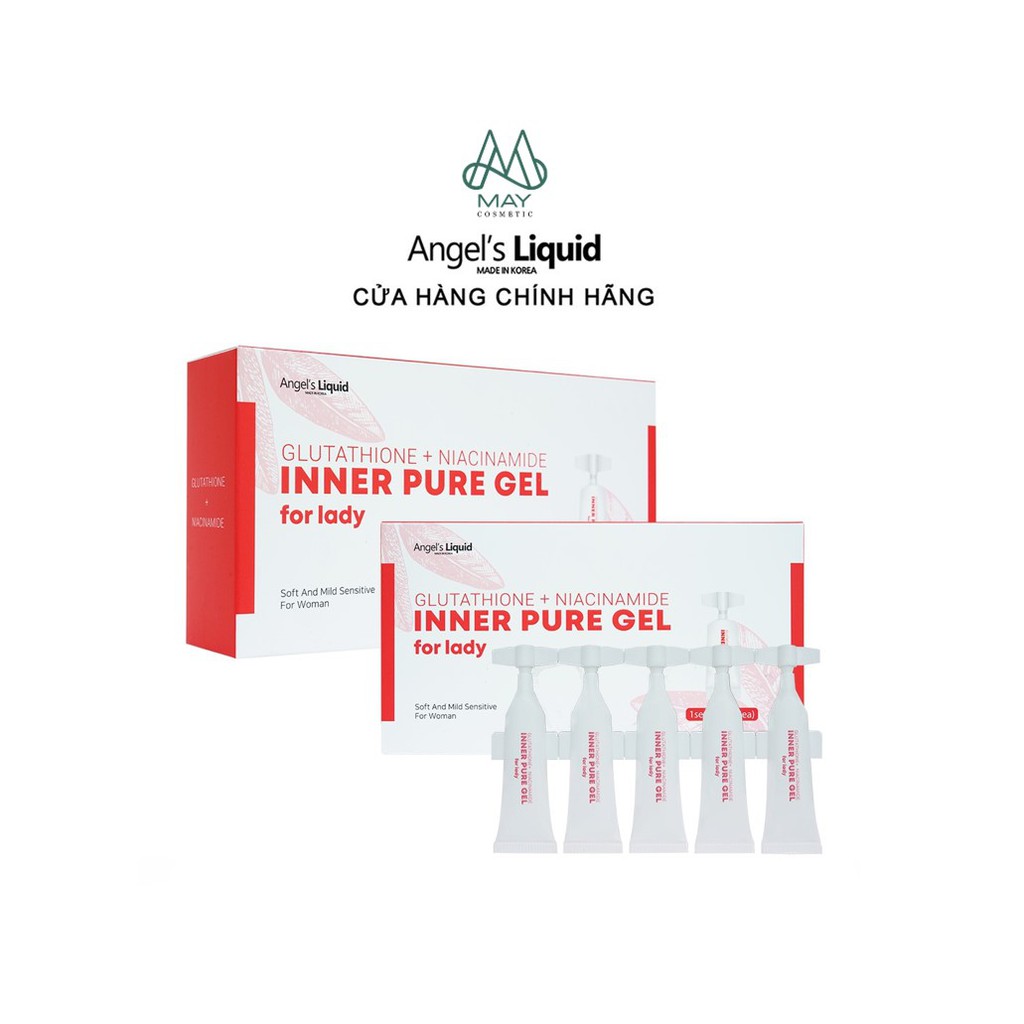 Tinh Chất Làm Hồng Se Khít Vùng Kín Angel's Liquid Glutathione Plus Niacinamide Inner Pure Gel 2ml x 5 ống