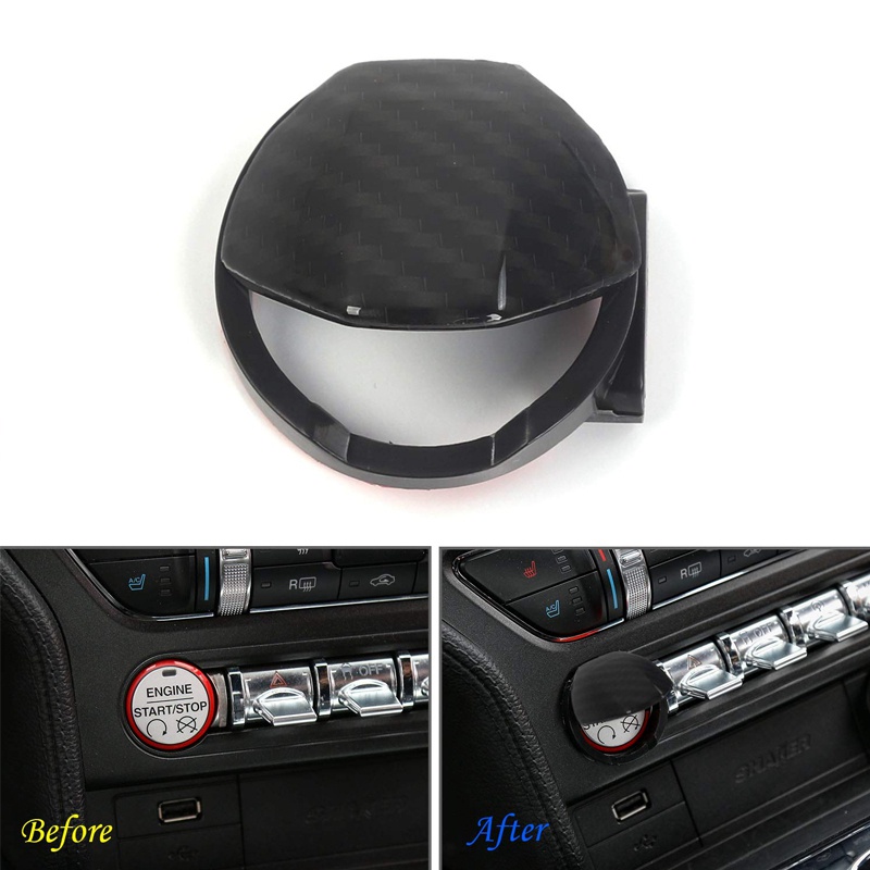 Engine Start Stop Button Center Console Switch Cover Trim for Ford Mustang 2015 2016 2017