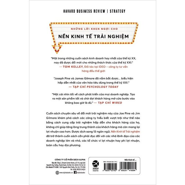 Sách - Nền Kinh Tế Trải Nghiệm - Biến Dịch Vụ Của Bạn Thành Trải Nghiệm Khách Hàng