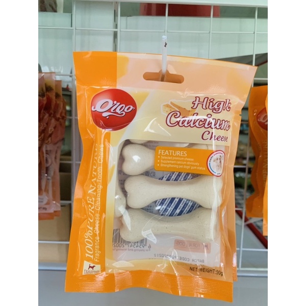 Túi 6 xương gặm làm sạch răng cho chó-mèo vị sữa ,vị thịt bò và rau củ ORGO