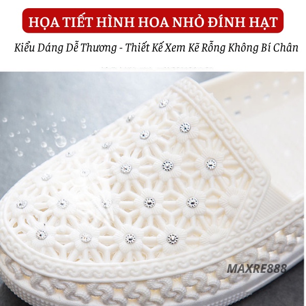 Giày Lười Y Tá Nữ Cao Su Mềm Siêu Êm Chân Thoáng Khí Thời Trang Trẻ Trung