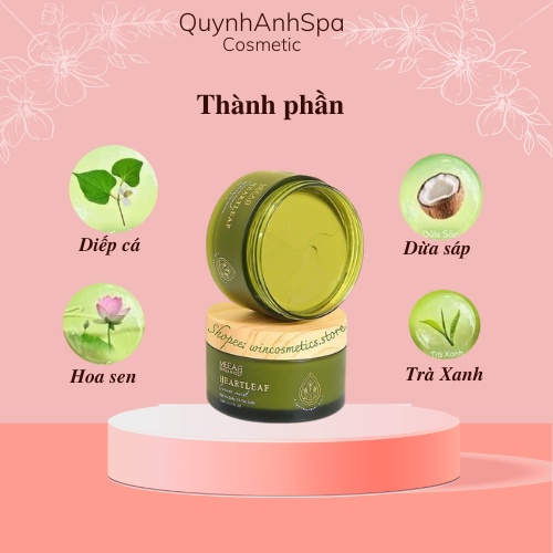 Mặt Nạ Diếp Cá Tái Sinh MEEA ORGANIC, giảm mụn, làm mờ vết thâm và dưỡng trắng da quynhanhspa20