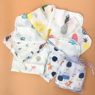 Set 10 Khăn Sữa Sợi Tre Aden & Anais Túi Lưới Cao Cấp