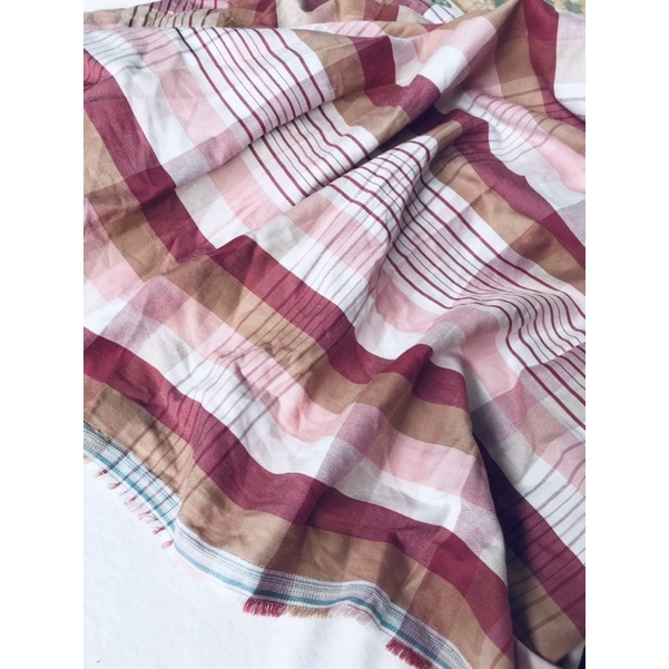 1,3m vải thô carô màu vintage