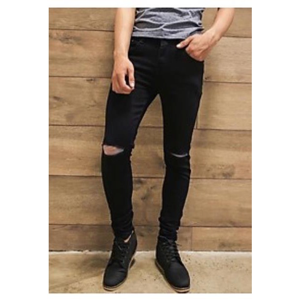 🌸 11.11 👉ĐỈNH XẢ Quần jean nam đen rách gối AT 50 Xịn . . 👈 🌸 ☭
