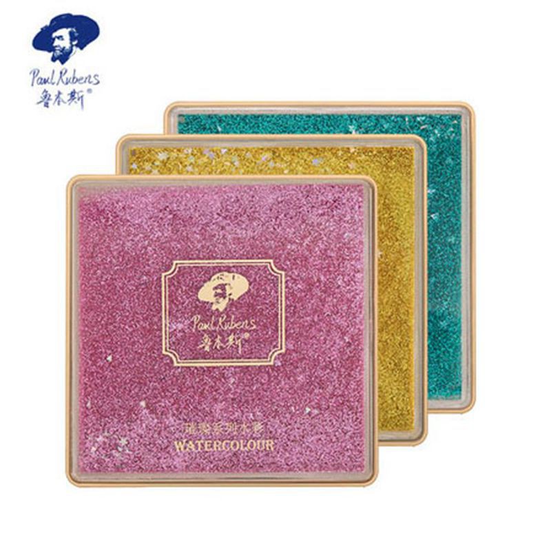 [ TÂM TÂM ]-Màu nước Paul Rubens hộp lấp lánh 12 màu (Tặng cọ nước)-