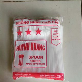 Thìa, muỗng nhựa dùng 1 lần 1 gói 90 cái(Giá 1 gói)