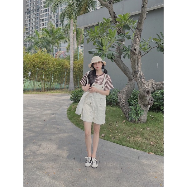 Yếm quần short jean rút eo 79389 - 79386