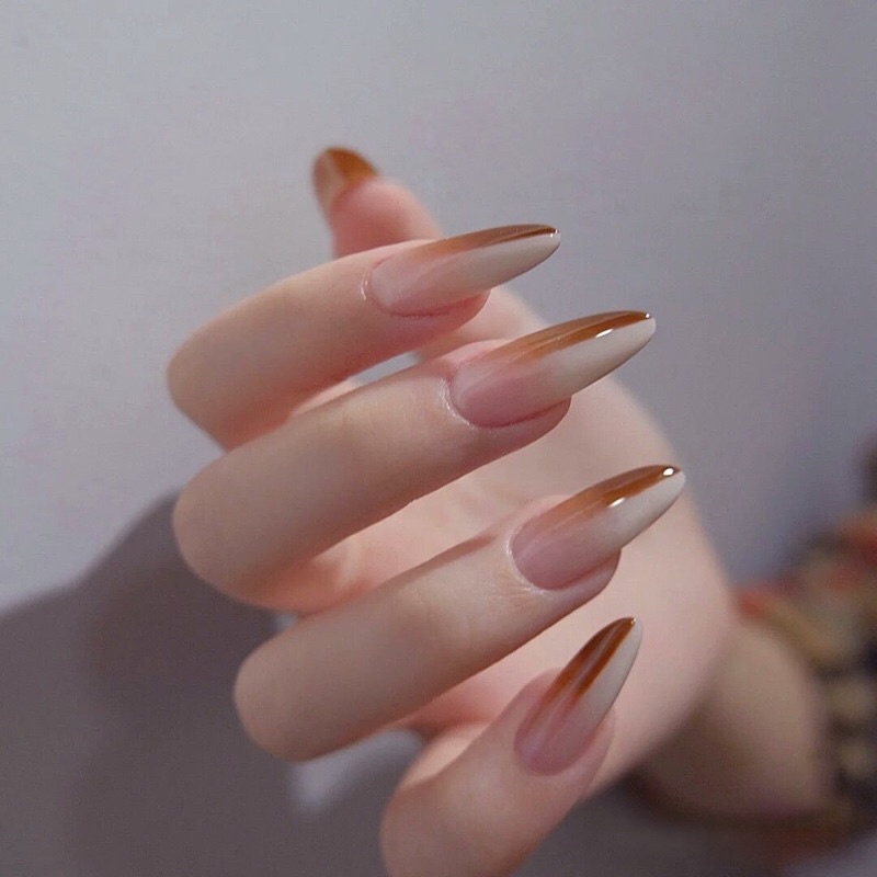 Sét Nail 24 móng tay ombre 2 màu sang chảnh ( kèm keo dán )