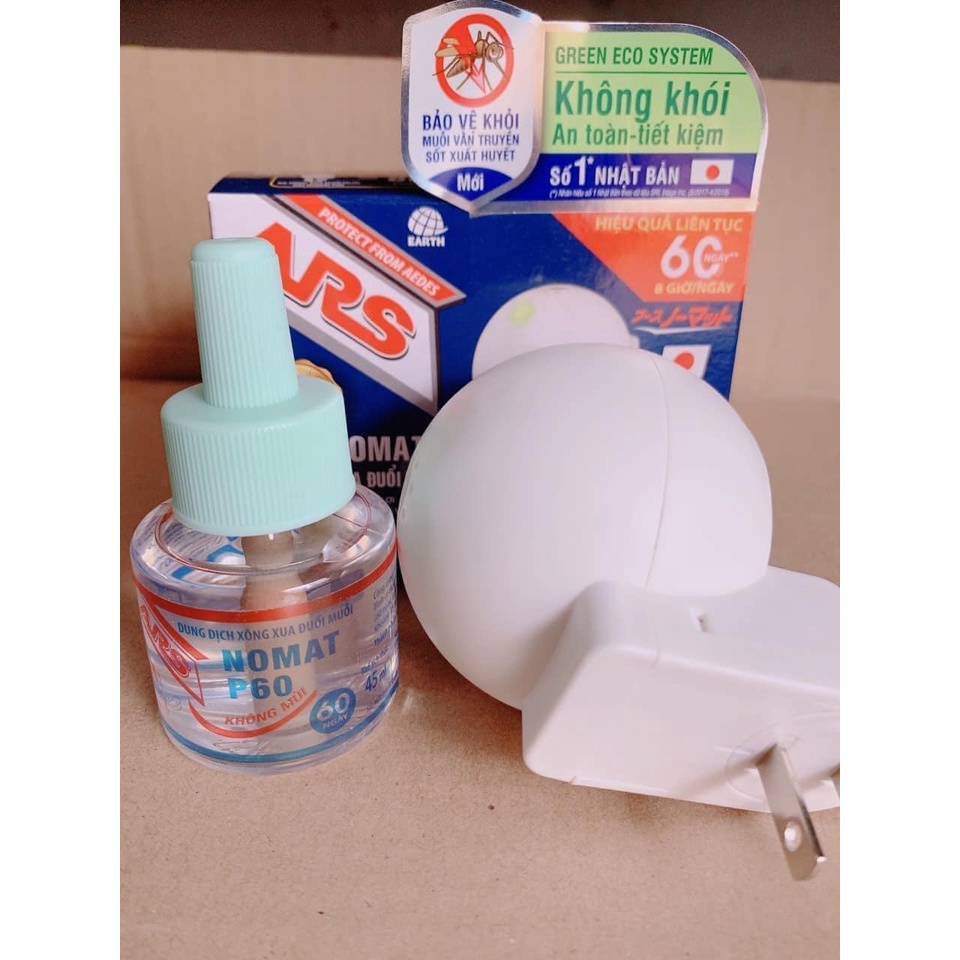 Bộ xông đuổi muỗi Nomat P60 từ Nhật Bản (Máy+ dung dịch, sử dụng 2 tháng)