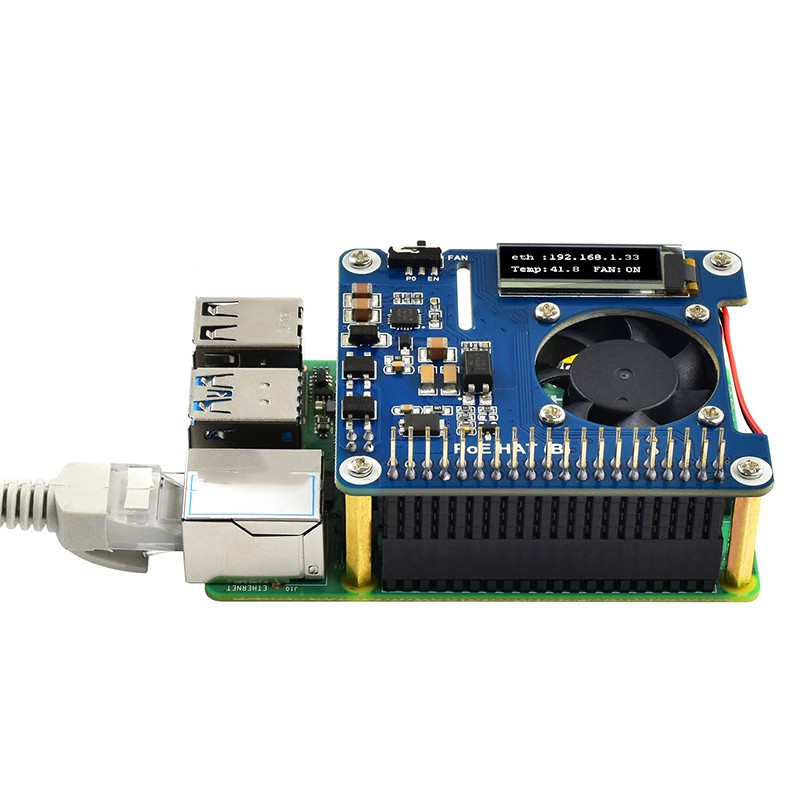 Bo Mạch Mở Rộng Mạng Ethernet Cho Raspberry Pi 4 El B / 3b + Và 802.3af